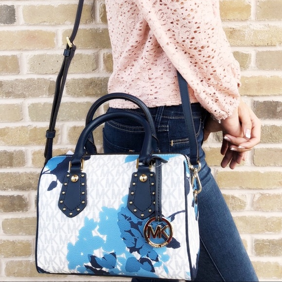 Michael Kors Handbags - Michael Kors Small Satchel  blue floral
